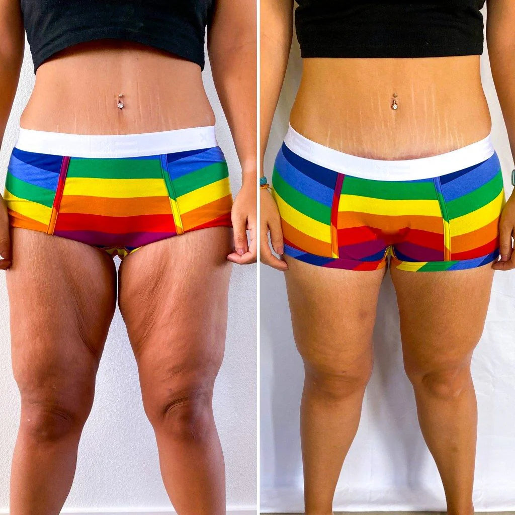 Before and after with the FLAT OUT formula