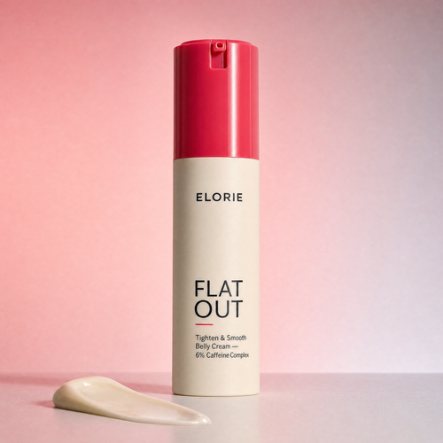 Elorie FLAT OUT Sculpting Belly Cream bottle